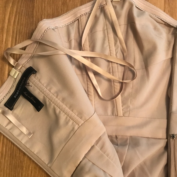 BCBGMAXAZRIA BEIGE PARTY DRESS - Picture 4 of 4